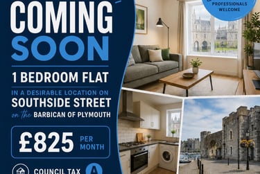 1 bed flat, Southside Street, The Hoe, Plymouth, PL12LD - Image 1